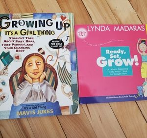 Pre-teen girl puberty book lot